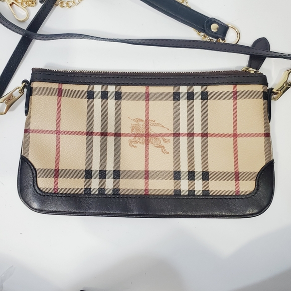 BURBERRY authentic PVC leather crossbosy  Horseferry check small  bag - Picture 4 of 16